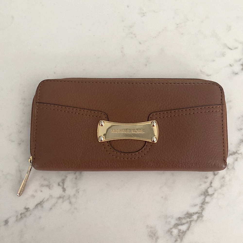 Michael Kors brown leather wallet